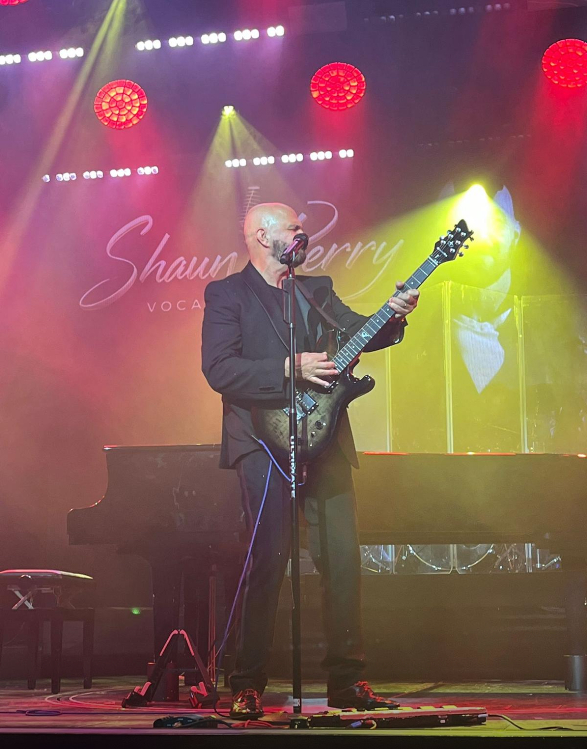 Live musician performing on stage